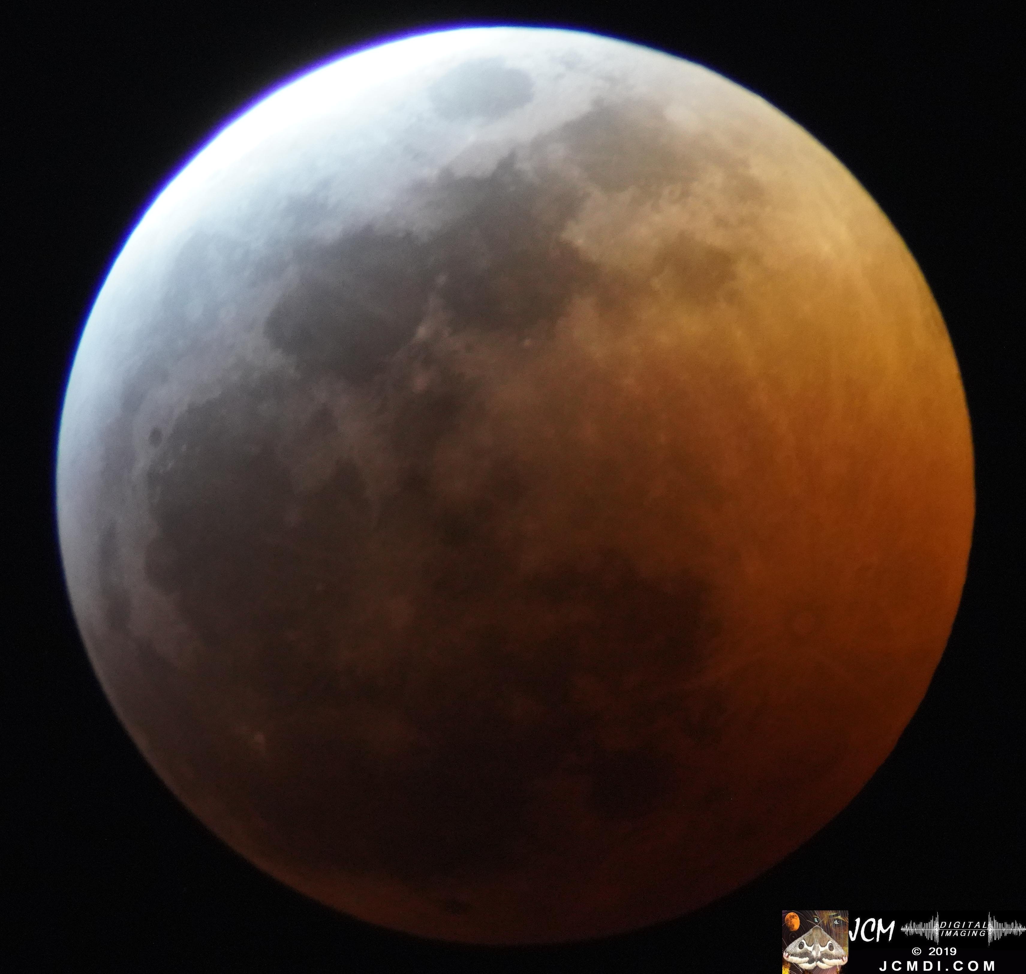 Super blood moon lunar Eclipse 1600mm Celestron mostly shaded (high gain)